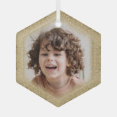 自分の写真を作成するクリスマスグラスオーナメント ガラスオーナメント (正面)