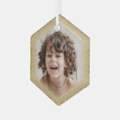 自分の写真を作成するクリスマスグラスオーナメント ガラスオーナメント (正面左)