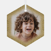 自分の写真を作成するクリスマスグラスオーナメント ガラスオーナメント (裏面)