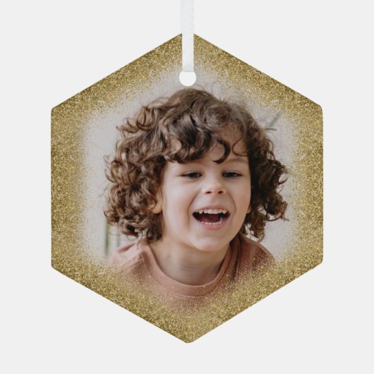 自分の写真を作成するクリスマスグラスオーナメント ガラスオーナメント (裏面)