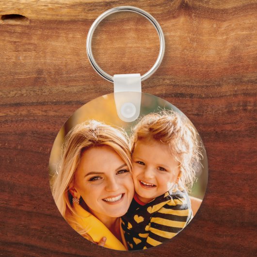 自分の写真を作成するパーソナライズされたカスタム方法 キーホルダー (正面)