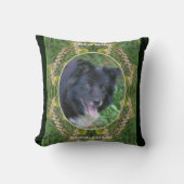 自分の写真を作成する夏の草枠 クッション (正面)