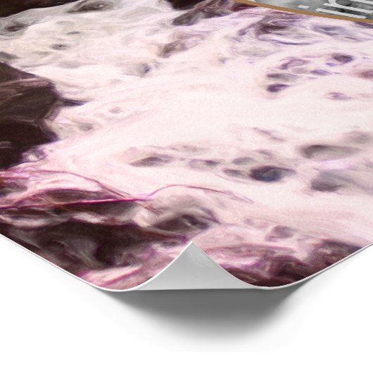 自分の写真を作成する小さなウッドランドの滝 ポスター (角)