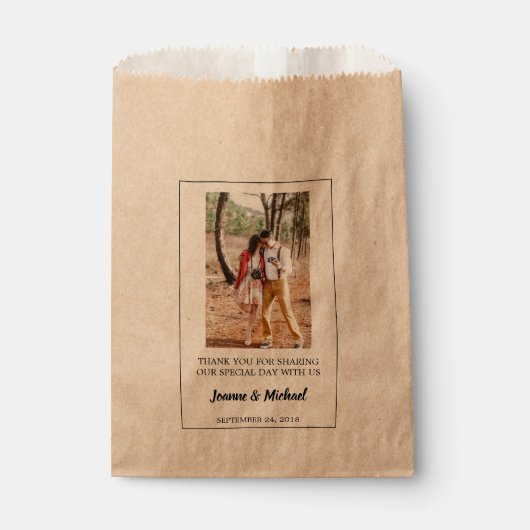自分の写真を作成する結婚ありがとう フェイバーバッグ (正面)