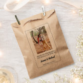 自分の写真を作成する結婚ありがとう フェイバーバッグ (クリップ留めされた状態)