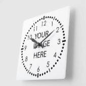 自分の写真を作成する スクエア壁時計 (傾斜)