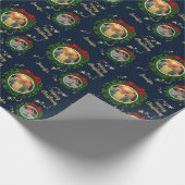 自分の写真を作成するMerry Christmasの名前 ラッピングペーパー (角)