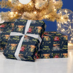 自分の写真を作成するMerry Christmasスクリプト ラッピングペーパー<br><div class="desc">自分の写真を作成ラッピング紙クリスマスプレゼントのための素敵なワッピング紙。自分の写真や文字を追加してパーソナライズできる。</div>