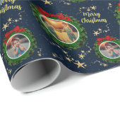 自分の写真を作成するMerry Christmasスクリプト ラッピングペーパー (ロールコーナー)