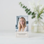 自分の写真を作成するQRソーシャルメディアプロフェッショナル 名刺 (スタンド正面)