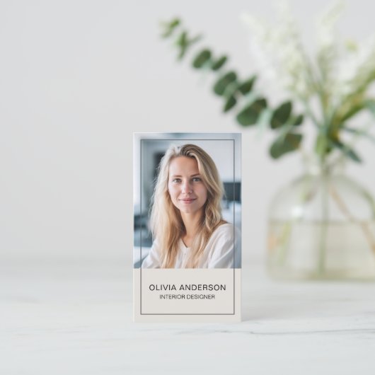 自分の写真を作成するQRソーシャルメディアプロフェッショナル 名刺 (スタンド正面)