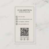 自分の写真を作成するQRソーシャルメディアプロフェッショナル 名刺 (裏面)
