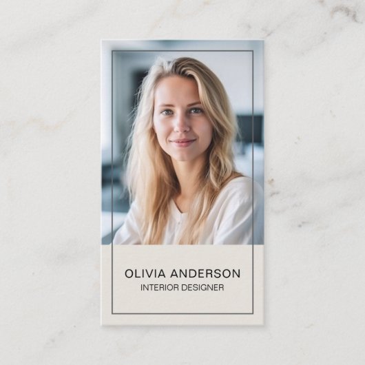 自分の写真を作成するQRソーシャルメディアプロフェッショナル 名刺 (正面)