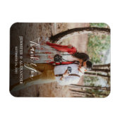 自分の写真を作成す結婚る マグネット (横)