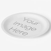 自分の写真を作成カスタムする ペーパープレート (アングル)