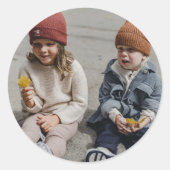 自分の写真を作成クラシック ラウンドシール (正面)