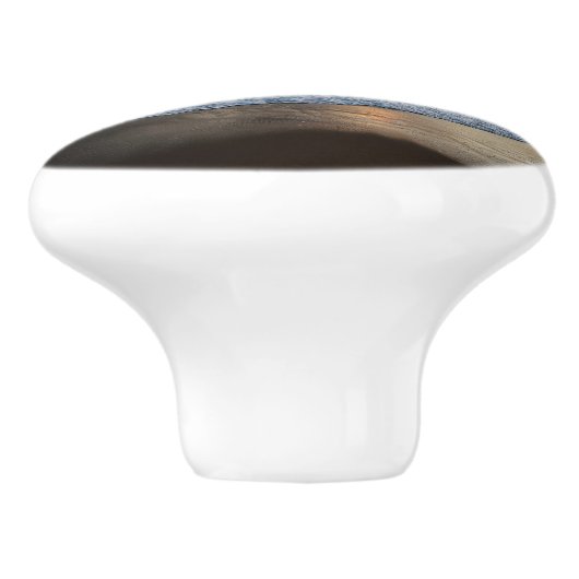 自分の写真を作成シンプルビーチの日の出 セラミックノブ (側面)