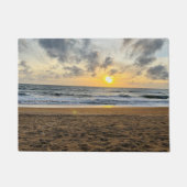 自分の写真を作成シンプルビーチの日の出 ドアマット (正面)