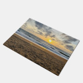 自分の写真を作成シンプルビーチの日の出 ドアマット (アングル)