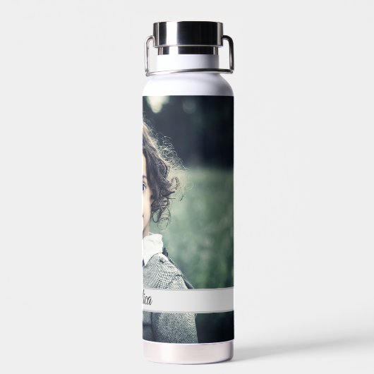 自分の写真を作成パーソナライズされた ウォーターボトル (背面)