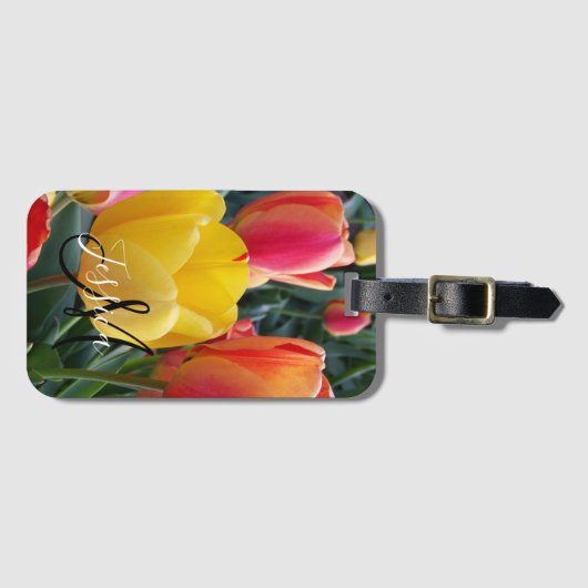 自分の写真を作成モノグラムの ラゲッジタグ (正面横)