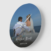 自分の写真を作成結婚する ラージ壁時計 (傾斜)