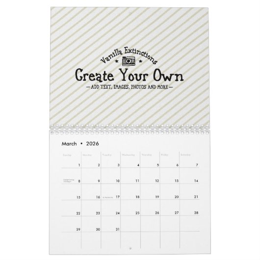 自分の写真を作成 カレンダー (3月 2026)