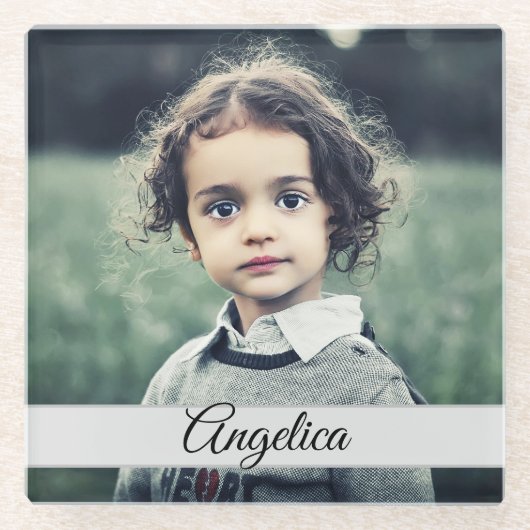 自分の写真を作成 ガラスコースター (正面)