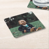 自分の写真を作成 スクエアペーパーコースター (アングル)