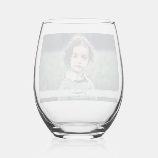 自分の写真を作成 ステムなしワイングラス (裏面)