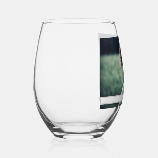 自分の写真を作成 ステムなしワイングラス (右)