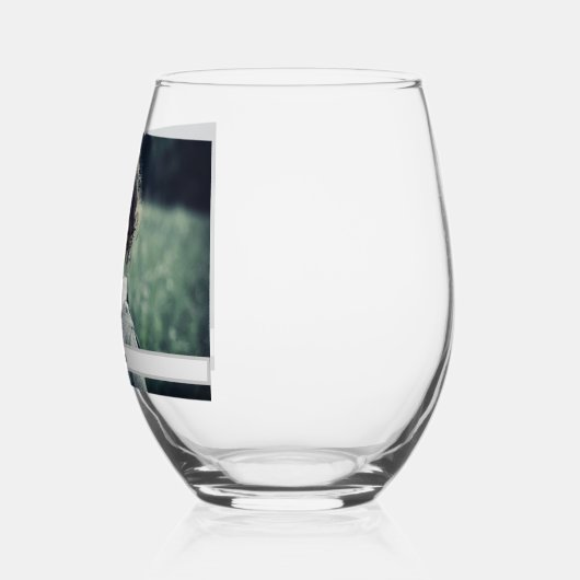 自分の写真を作成 ステムなしワイングラス (左)