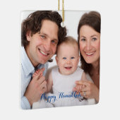 自分の写真を作成Hanukkah セラミックオーナメント (右)