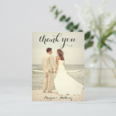 自分の写真を作結婚成するありがとうはがき ポストカード (スタンド正面)