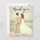 自分の写真を作結婚成するありがとうはがき ポストカード (正面/裏面)