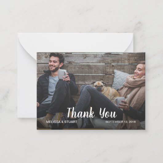 自分の写真を作結婚成する ノートカード (正面)