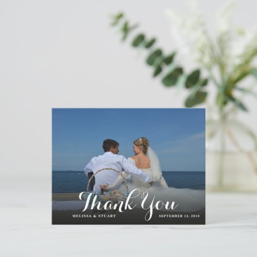 自分の写真を作結婚成する ポストカード (スタンド正面)