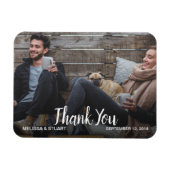 自分の写真を作結婚成する マグネット (横)