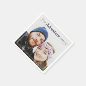 自分の写真を使う冒険が始ま結婚る スタンダードカクテルナプキン (角)