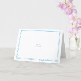 自分の写真を使う：DoubleBlueBorderおめでとう カード