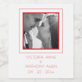 自分の写真を明エレガントるい赤で作成 ワインラベル (シングルラベル)