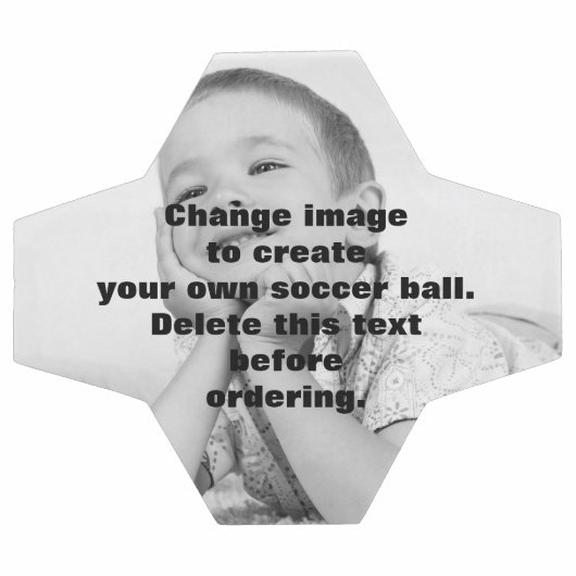 自分の写真を簡単にパーソナライズされた作成 サッカーボール (フラット)