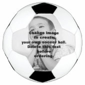 自分の写真を簡単にパーソナライズされた作成 サッカーボール (正面)