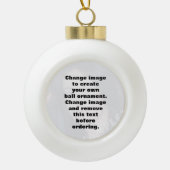 自分の写真を簡単にパーソナライズされた作成 セラミックボールオーナメント (正面)
