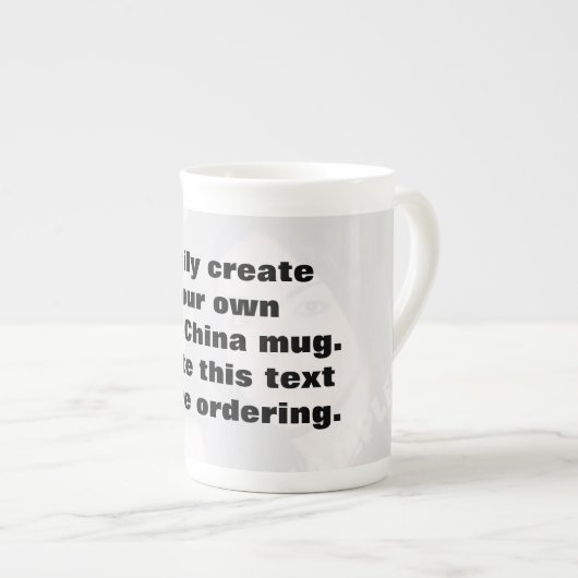 自分の写真を簡単に作成するボーン中国マグカップ ボーンチャイナマグカップ (正面右)