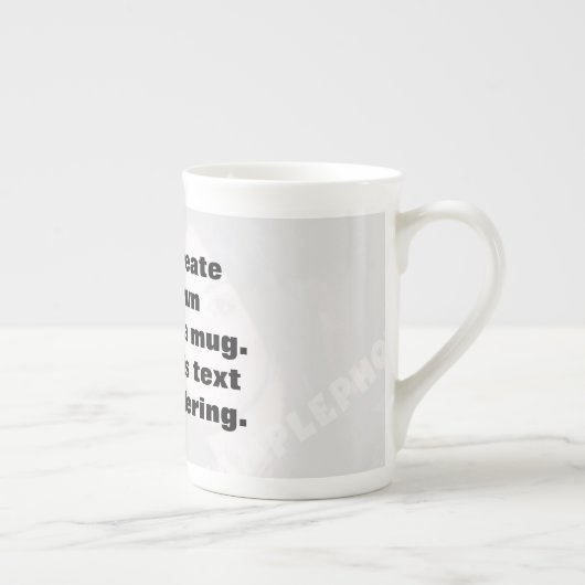 自分の写真を簡単に作成するボーン中国マグカップ ボーンチャイナマグカップ (右)