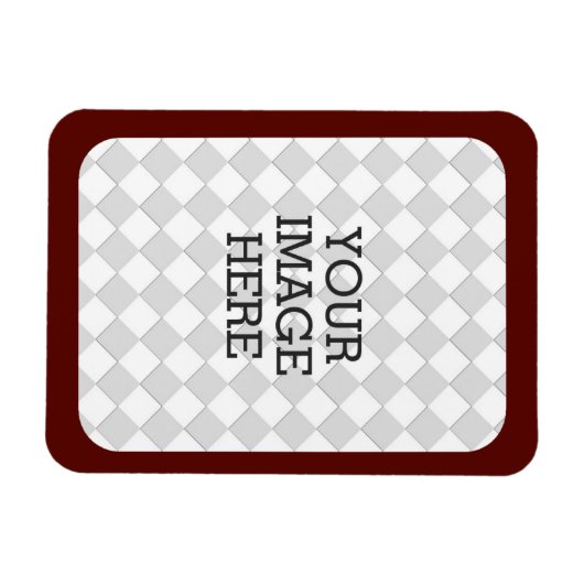 自分の写真を簡単に表示Burgundyフレーム マグネット (横)