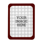 自分の写真を簡単に表示Burgundyフレーム マグネット (縦)