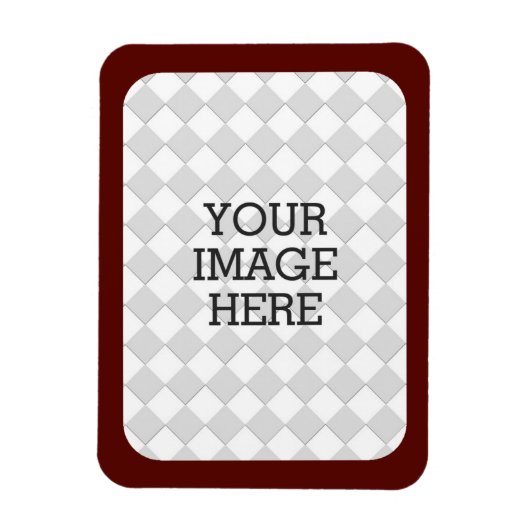 自分の写真を簡単に表示Burgundyフレーム マグネット (縦)