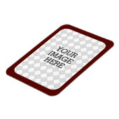 自分の写真を簡単に表示Burgundyフレーム マグネット (左側)